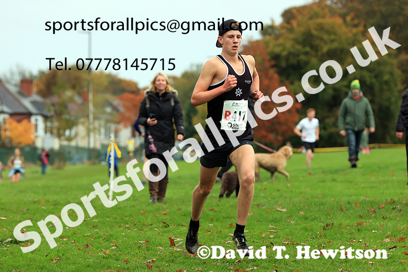 Mens under-17s, 2024 Northern Cross Country Relays, Graves Park, Sheffield.   Photo: David T. Hewitson/Sports for All Pics